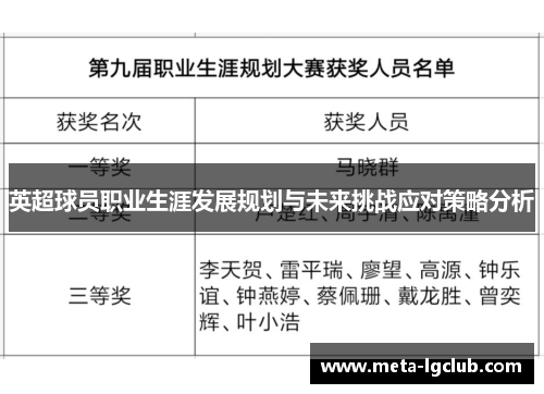 英超球员职业生涯发展规划与未来挑战应对策略分析 英超球员职业生涯发展规划与未来挑战应对策略分析